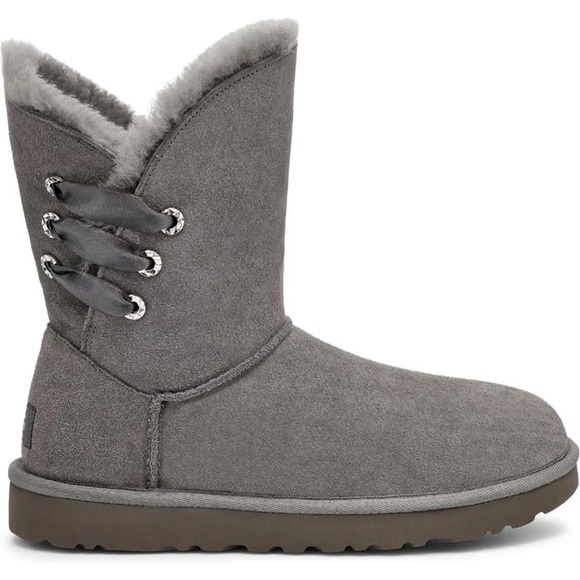 NIB Women’s Size 5(European Size 36) UGG Constantine Ribbon Snow Boots In Grey - Picture 1 of 13